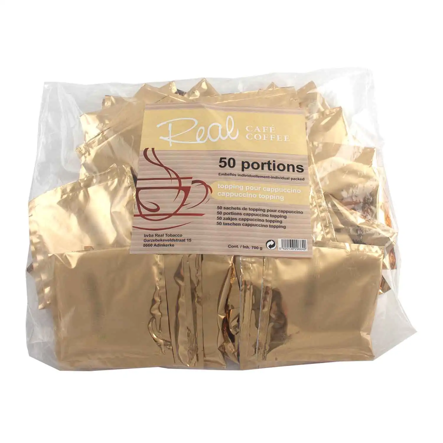 Real coffee cappuccino topping 50pcs