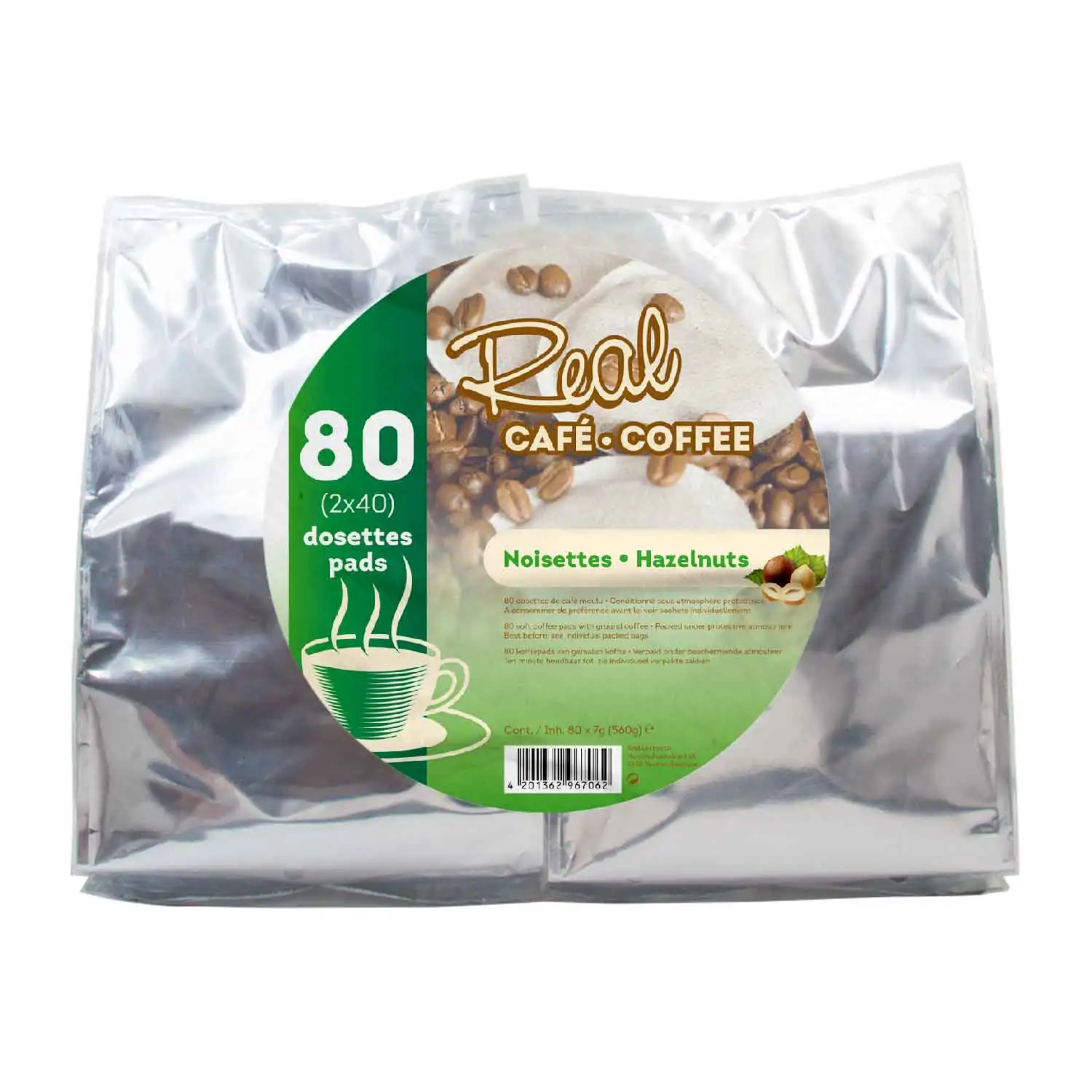 Real café noisettes 2x40 dosettes - Buy at Real Tobacco