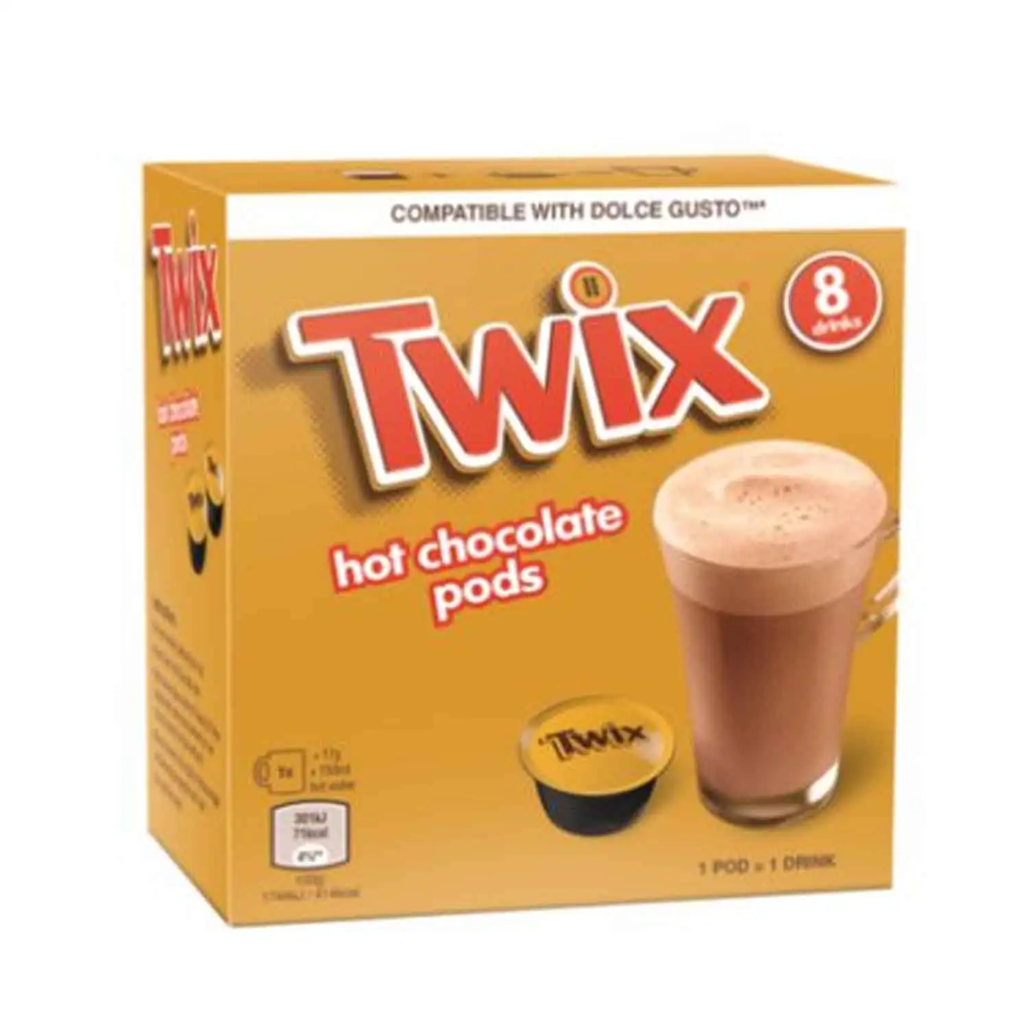 Twix hot chocolate pods 8x15g - Buy at Real Tobacco
