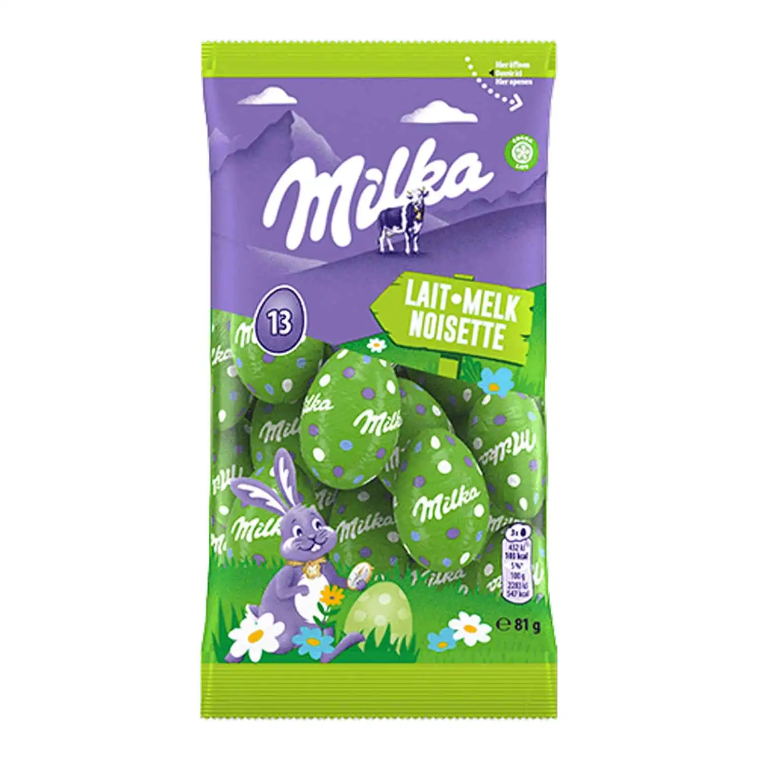 Milka egg milk nuts 81g
